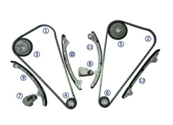 प्लास्टिक PA66 / PA46 टाइमिंग चेन किट के लिए INFINITI FX45 VK45DE V8 4.5L 03-08