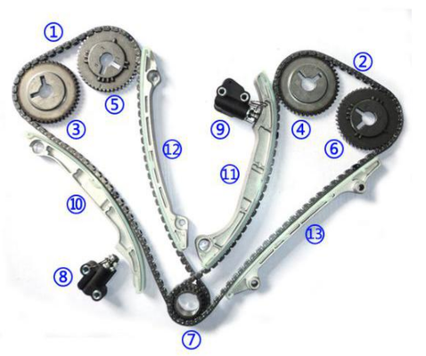 प्लास्टिक PA66 / PA46 टाइमिंग चेन किट के लिए INFINITI QX56 VK56DE V8 5.6L 5552cc 04-06
