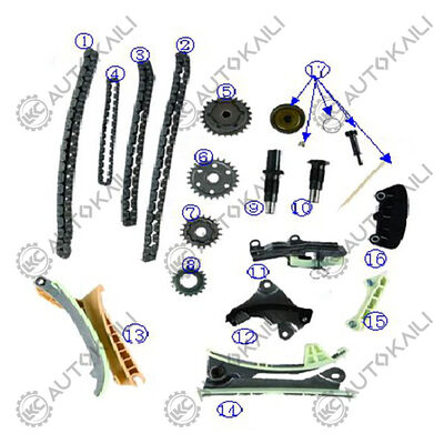 टाइमिंग चेन किट 4.0L 4016CC V6 GAS SOHC प्राकृतिक रूप से सांस B4000 2001-2009 के लिए