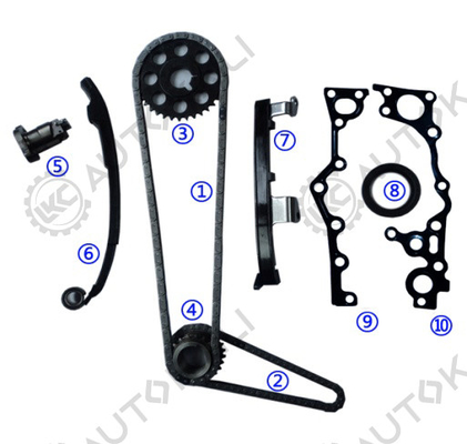 TOYOTA 2TZ-FE 2.4L EMINA/ESTIMA/PREVIA/LUCIDA DOHC 16V 94-99 13506-75010 102L के लिए समय श्रृंखला किट