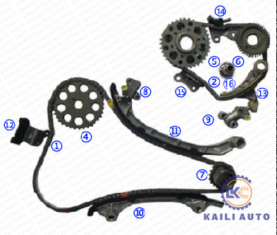 टोयोटा 4 रनर टैकोमा 2.7 वीवीटी टाइमिंग चेन 13506-75050 124L 13540-75030