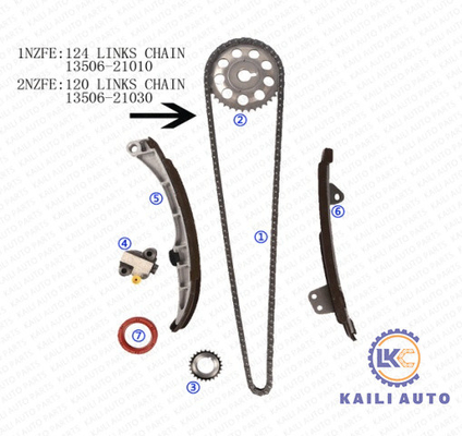 टोयोटा कोरोला वैरिएबल टाइमिंग बेल्ट 13506-21010 124L 13540-21010 इंजन टाइमिंग चेन